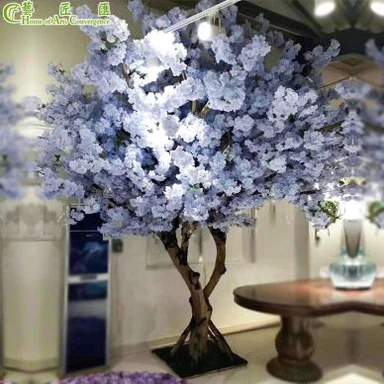 سستے مصنوعی نیلا چیری پھول کے درخت
