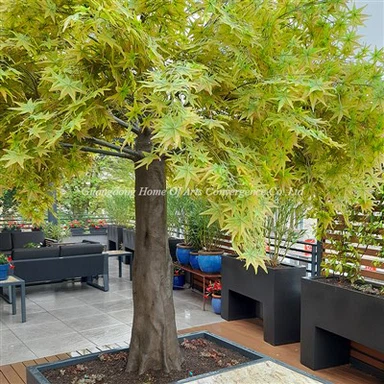 مصنوعی گرین میپل درخت چھوڑ دیتا ہے